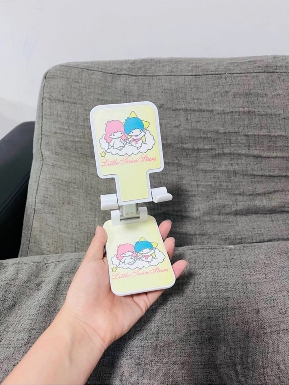 Little Twin Stars Foldable Phone Stand - Pastel Yellow